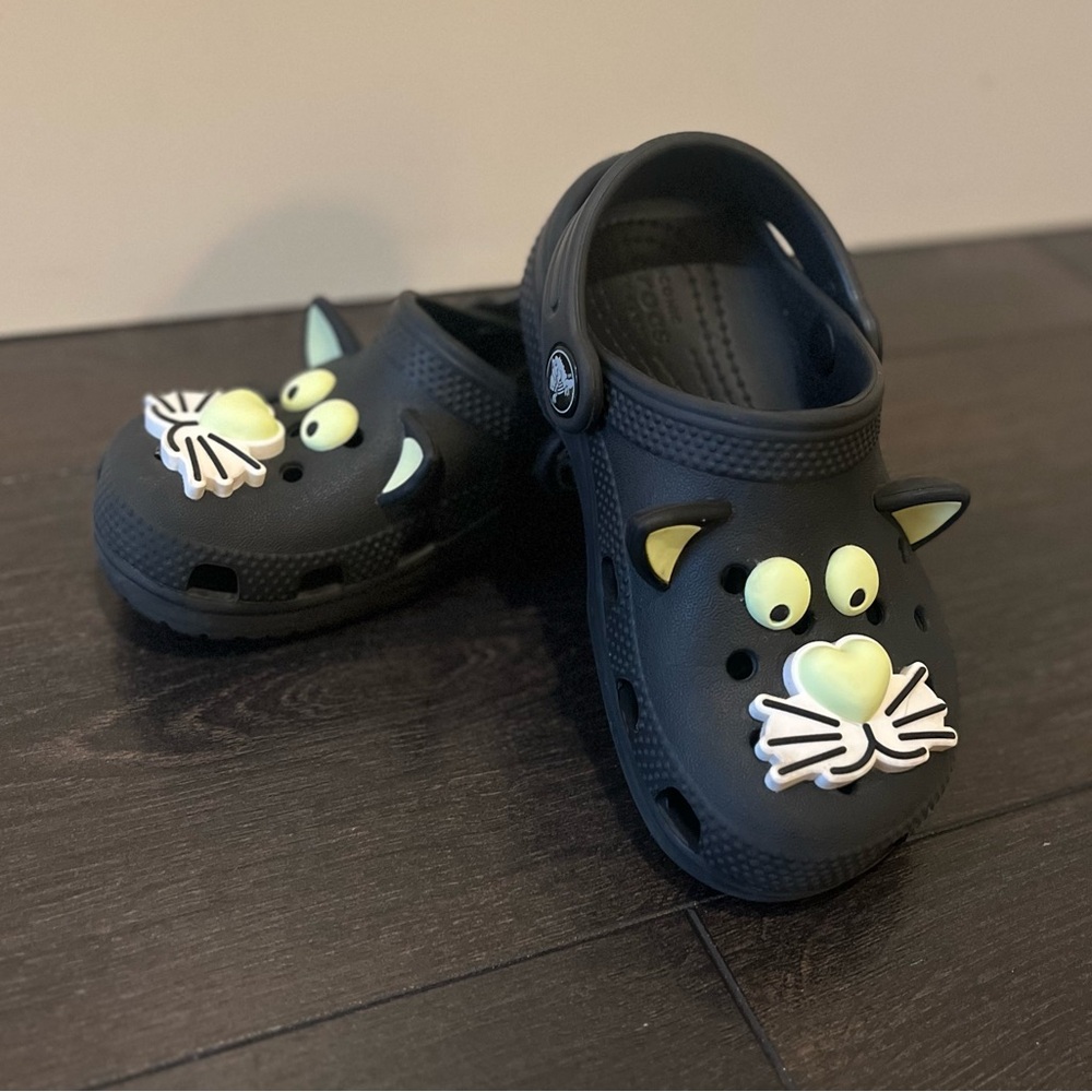Kids Cat Crocs - Glow in the Dark